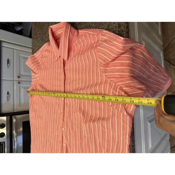 Land's End Women Long Sleeve Button Up Shirt 3X Flip Cuff Roll Tab Breathable - Picture 6 of 11